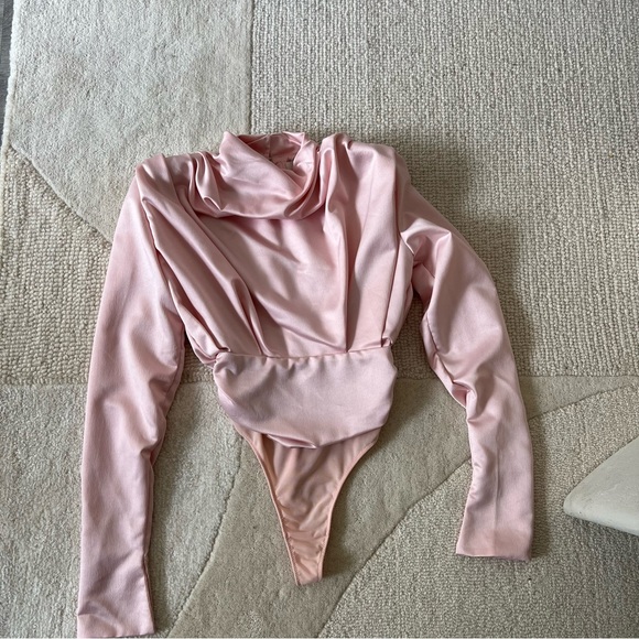 House of CB Tops House Of Cb Satin Bodysuit Poshmark